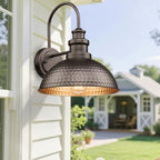 Casia Farmhouse Barn Lights - Rustic Wall Sconce, Exterior Outdoor Mounted Lighting Fixture, Vintage Wall Light, Porch Lantern Lamp for Front Door,Porch,Patio,Garge (Oil Rubbed Bronze, 1 Pack) - Image 2