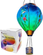 Hummingbird Solar Lantern, Hot Air Balloon Light with Flickering Flame by Balloontern