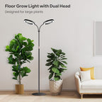 Garpsen Halo Grow Lights, Dual-Head 6000K LED Floor Plant Light with Base - Image 6