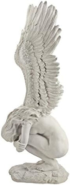 Design Toscano KY30700 Extended Grace Angel Garden Statue, 24 Inch, Antique Stone - Image 3