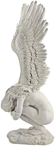 Design Toscano KY30700 Extended Grace Angel Garden Statue, 24 Inch, Antique Stone - Image 3