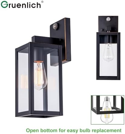 GRUENLICH Outdoor Wall Light Fixture Dusk to Dawn, PIR Motion - Image 4