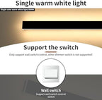 2 Pack Modern Outdoor Wall Light, 3000K Warm White 71inch LED Wall Sconce, IP65 Waterproof Exterior Lighting, Black Aluminium Minimalist Long Wall Lamp for Patio, Garage, Yard - Image 4