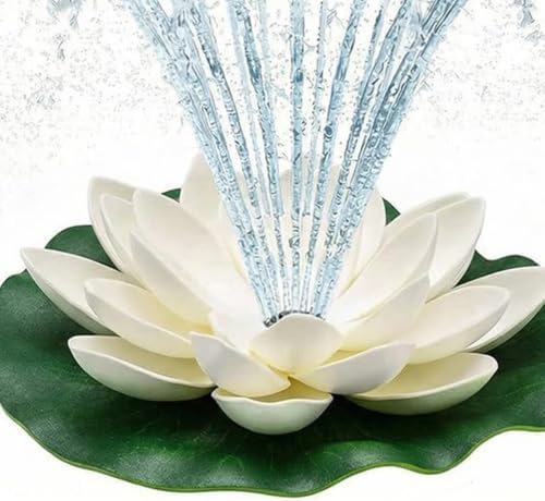 Floating Solar Fountain Lotus Flower Design for Garden Pond Bird Bath (B) - Image 6