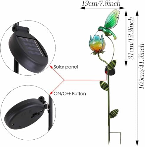 6 Pack Solar Lights (Flower & Animal Solar Light Green) - Image 7