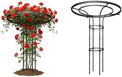 Umbrella Garden Trellis for Climbing Plants Outdoor, 41.3" Mushroom Top Trellis Stackable, Tall PE-coated Metal Obelisk Trellises for Potted Plants, Topiary Tower Vine Support for Rose, Bean, Clematis by TWIRA