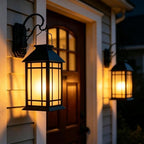 Solar Lanterns Outdoor Waterproof 2 Pack Black Hanging Lights 11 Inch - Image 4