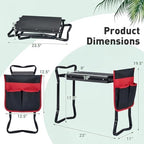 GIANTEX Garden Kneeler & Seat, Heavy-Duty Garden Bench, Black with 1 Bag - Image 3