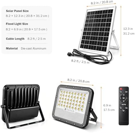 Solar Lights Outdoor, Solar Flood Lights Outdoor with Motion Sensor - Image 7
