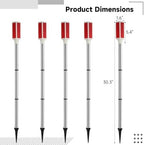 Joyibay 5-Pack Solar Powered Driveway Markers, Solar Warning Lights, Solar Outdoor Driveway Lights, Driveway Reflectors on Poles for Snow Road Yard(Red) - Image 6