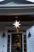 Elf Logic 21" Large Warm White LED Moravian Star - Hanging Outdoor Christmas Light - Use as Holiday Decoration, Porch Light, 3D Fixture, Advent Star, Wedding & Ballroom Venue Decor - Assembly Required - Image 3