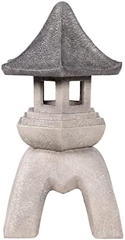 Design Toscano Asian Decor Pagoda Lantern Indoor/Outdoor Statue, Giant, Fiberglass Cast Stone Resin, Two Tone Stone Finish - Image 4
