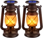 Marlrin Solar Lanterns Outdoor Waterproof 2 Pack LED Flickering Light by Marlrin