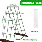 No Assembly Required Cucumber Trellis,2 Pack Trellis for Cucumbers,Outdoor Raised Bed Climbing Plant Support,A-Frame Garden Frame,Used for Vegetables,peas,Tomatoes,Squash,Melon and Fruit Frame - Image 3