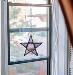 Glass Star Lantern Iron Art Hanging Candle Holder Xmas Home - Image 4