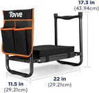 Tovve Foldable Garden Kneeler and Seat, Heavy Duty Garden Stool with 10" Wide Detachable Kneeling Pad, Portable Garden Bench Chair with Large Garden Tool Bag, Gardening Gifts for Women, Seniors, Mom - Image 2