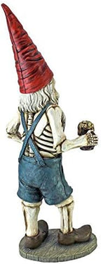 Design Toscano QM14017 Zombie Gnome - Bavarian Oktoberfest Skeleton Gnome Hans - Garden Gnome Statue,full color - Image 2