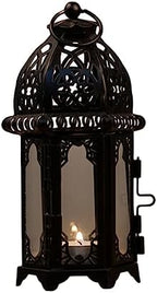 2pcs Morocco Style Iron Glass Candle Lanterns Xmas Decorative by Homoyoyo