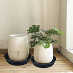 25 Inch Extra Large Plant Saucers, Extra-Deep 4.25 in Black Drip Trays for Flower Pot, Heavy Duty Drainage Tray Indoors No Holes, 2 Pack Plastic Planter Plate Water Catcher for Pots Base 20 21 22 in - Image 4