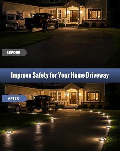 Solar Driveway Dock Lights Outdoor Waterproof 12 Pack - Image 3