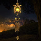 Solar Turtle Wind Chimes, Tortoise WindChimes, Light Windchime Outdoor, Moon Shape Light Outdoor,Garden Decor, Yard Decor, Gifts for Women, mom, Grandma - Image 5