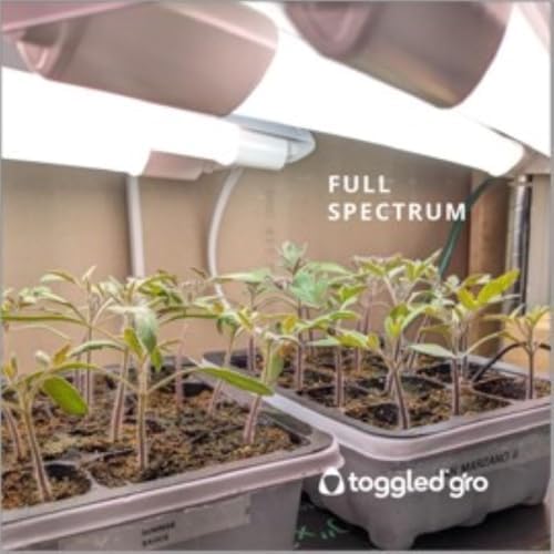 Toggled LED Grow Light for Indoor Plants, 4 ft./2-Tube Fixture for Seeds and Greens, Ultra-High Output (Total Fixture = 50 Watts/96PPF) Balanced Spectrum, 50,000 Hours - Image 3