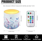 Floral Butterfly Pattern Flameless LED Candle with Remote Color Changing Control 4 PCS Electric Pillar Candle with 4H 8H Timer for Room Fall Wedding Christmas Decorations - Image 7