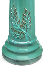 Smart Solar Wingate Outdoor Ceramic Birdbath with Pedestal Stand and Glossy Finish, Elegant Traditional Birdbath for Garden, Mint - Image 4