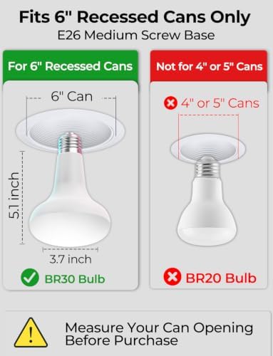 BR30 LED Recessed Can Light Bulbs, RGB Color Changing Indoor Flood Light Bulbs, Remote Control Timer with 5CCT Tunable White, E26 Base 10W 900LM (75W Equiv), Only for 6in Recessed Ceiling Cans, 8 Pack - Image 2