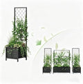 Zhongma 15.75 x 15.75 x 55 in Raised Garden Bed with Trellis,Heavy Duty Plant Box for Climbing Plants with Drainage Hole, Metal Lattice Planter Gardon Box with Inner Fabric Liners. by Zhongma