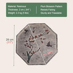 Kunovo Oriental Style Stepping Stone for Decor, Eco-Friendly Resinous Garden Step Stones, Octagonal Courtyard/Path/Lawn/Backyard Decorative Stone (Size : Plum Blossom), 58741 - Image 4