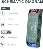 QNNP® LED Driver 100 Watts 12V Low Voltage Transformer Power Supply Transformer Adapter AC 100V -265V to 12V DC, LED Power Supply for Indoor Lighting - Image 6