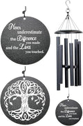 Retirement Wind Chime, Tree of Life, Inspirational Retirement Gifts for Men, Women, Teacher, Co-Worker, Employee, Nanny, Nurse (Black), NXW#303 by NETAEX