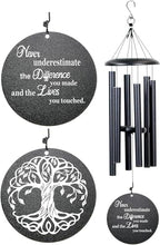 Retirement Wind Chime, Tree of Life, Inspirational Retirement Gifts for Men, Women, Teacher, Co-Worker, Employee, Nanny, Nurse (Black), NXW#303 by NETAEX