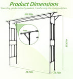 Garden Arch Trellis100.4 L×85.4" H Sturdy & Rustproof Flat Top Garden Arch - Image 2
