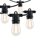 YULETIME 35 ft 18 LED Patio String Light Plug-in Adapter, E26 Base S14 Bulb by YULETIME