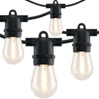 YULETIME 35 ft 18 LED Patio String Light Plug-in Adapter, E26 Base S14 Bulb by YULETIME