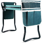 Ohuhu Garden Kneeler and Seat, Heavy Duty Garden Stool with EVA Foam Kneeling Pad, Foldable Gardening Bench with 2 Tool Pouches, 2-in-1 Portable Gardening Supplies, for Seniors - Image 5