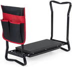 Goplus Garden Kneeler and Seat, Heavy-Duty Garden Bench w/Large Tool Pouch, Widen EVA Foam Kneeling Pad, Portable Gardening Helper for Women Men Seniors, Foldable Garden Stool for Kneeling & Sitting by Goplus