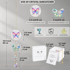 Birthday Gifts for Women Mom,Butterfly Crystal Suncatcher Gifts - Image 2