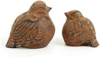 Sungmor 2PC Cast Iron Rust Bird Statues, Multi-Purpose Paperweight Doorstop by Sungmor