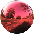 12 Inch Stainless Steel Gazing Ball, Red Mirror Sphere for Garden Décor by Mageeki