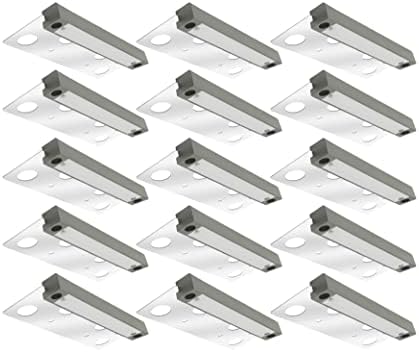GKOLED 20-Pack 6.8 Inches Low Voltage Hardscape Light with Frosted Lens, 12V AC/DC Retaining Wall Lighting, 4W 2700K Paver Wall Lights, Outdoor Step Lights, Die-cast Aluminum Housing, Gray, UL Listed by GKOLED