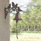 Cast Iron Bird Door Bell, Vintage Wall Mounted Dinner Bell with 4 Birds on Branches Rustic Antique Animal Style Doorbell for Outdoor Garden Porch Farmhouse Home Decoration - Image 4