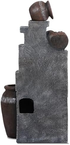 TITIMO 39.3" Outdoor Water Fountain and Waterfalls, 5 Tiers Garden Fountain - Image 6