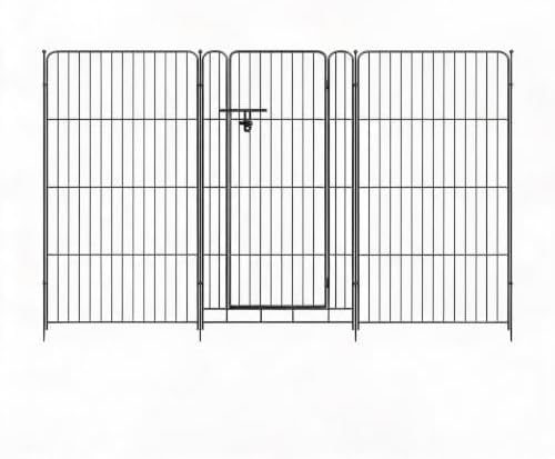 No-Dig Decorative Metal Garden Fence, Weatherproof Rustproof Animal Barrier by TackMind