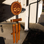 Cohasset Natural Sunflower Harmony Bamboo Wind Chime - Image 3