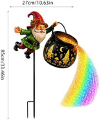 Magical Flying Gnome Cauldron Solar Garden Light Holiday Watering Can Light - Image 2