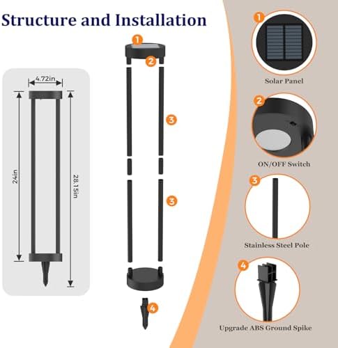 24" Solar Bollard Lights - Image 5
