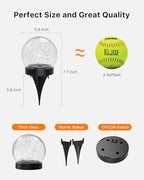4 Pack 3.94" Multicolor Solar Powered Cracked Glass Ball Lights - Image 4